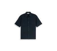 Kurzarmshirt TOM TAILOR DENIM, Jungen, Gr. L, schwarz blau horizontal stripe, Single Jersey, Obermaterial: 100% Baumwolle, gestreift, relaxed fit normal, ohne Ausschnitt, Shirts, mit Streifen Muster (