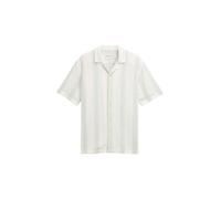 Denim Tom Tailor - Relaxed Fit Kurzarmhemd mit Streifenmuster off white big structure stripe - Gr. - M