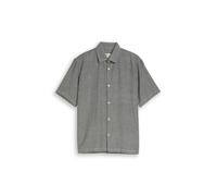 Denim Tom Tailor - Relaxed Fit Kurzarmhemd mit Struktur black structure - Gr. - M