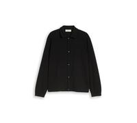 Denim Tom Tailor - Relaxed Fit Overshirt mit Waffelstruktur black - Gr. - XL