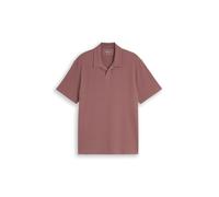 Denim Tom Tailor - Relaxed Fit Resort Poloshirt mit Waffelstruktur rose taupe - Gr. - XL