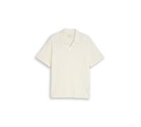 Poloshirt TOM TAILOR DENIM, Damen, Gr. M, wool weiß, Web, Obermaterial: 60% Baumwolle, 40% Polyester, unifarben, regular fit normal, ohne Ausschnitt, Shirts, mit Polo Kragen (58261610-M) wool weiß