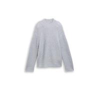 Denim Tom Tailor - Relaxed Fit Strickpullover mit Glitzer-Effekt cement grey mélange - Gr. - M