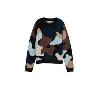 Denim Tom Tailor - Relaxed Fit Strickpullover mit Muster abstract flower jacquard - Gr. - S