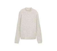 Denim Tom Tailor - Relaxed Fit Strickpullover mit Stehkragen marble beige melange - Gr. - S