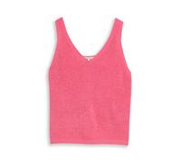 Denim Tom Tailor - Relaxed Fit Stricktop mit V-Ausschnitt soft bright pink - Gr. - S