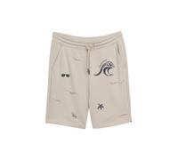 Denim Tom Tailor - Relaxed Fit Sweat Shorts mit Muster light dove grey - Gr. - S