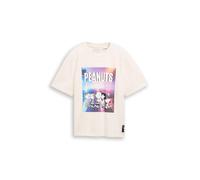 Denim Tom Tailor - Relaxed Fit T-Shirt mit Snoopy-Print off white - Gr. - M