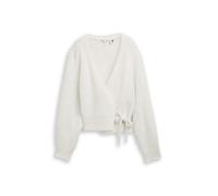 Denim Tom Tailor - Relaxed Fit Wrap Cardigan marble beige melange - Gr. - XS