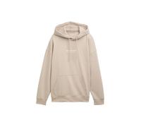 Denim Tom Tailor - Relaxed Hoodie Sweatshirt mit Logo-Print light dove grey - Gr. - M