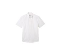 Denim Tom Tailor - Relaxed Kurzarmhemd mit Struktur white grey dots structure - Gr. - M