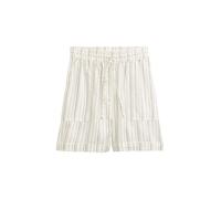 TOM TAILOR DENIM - Relaxed Shorts mit Leinenanteil white olive vertical stripe XL