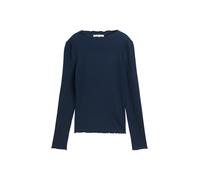 Denim Tom Tailor - Ripp Langarmshirt mit Stehkragen dark sea petrol - Gr. - XL