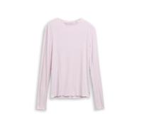 Denim Tom Tailor - Ripp Langarmshirt mit Stehkragen lilac fog - Gr. - L