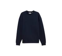 Denim Tom Tailor - Rundhalspullover mit Logostickerei sky captain blue - Gr. - M