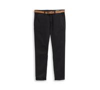 Tom Tailor Denim Chinohose 78181755-32 Slim Fit mit Gürtel leicht vorgewaschen schwarz Gr. 32/L34