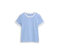 Denim Tom Tailor - Slim Fit T-Shirt mit Streifen blue white black stripe - Gr. - M