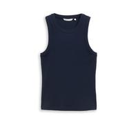 Tom Tailor Denim Top Slim Fit Rippstrickoptik Racerback Marine Größe S