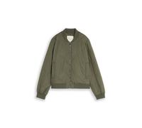 Blouson TOM TAILOR DENIM, Damen, Gr. M, urban olive, Web, Obermaterial: 100% Polyester. Futter: 100% Polyester, unifarben, lässig geschnitten hüftlang, Rundhals, Jacken Blouson, mit Stehkragen und Rei