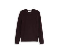 Strickpullover TOM TAILOR DENIM, Herren, Gr. L, braun (schwarz plum), Strick, Obermaterial: 100% Baumwolle, Rundhals, Pullover Strickpullover (11081901-L) schwarz plum