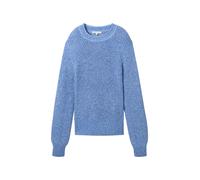 TOM TAILOR DENIM - Strickpullover mit leichten Ballonärmeln sicilian blue melange S