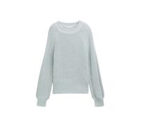 Denim Tom Tailor - Strickpullover mit leichten Ballonärmeln silver cloud blue melange - Gr. - L