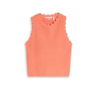 Denim Tom Tailor - Stricktop mit welligen Kanten bright coral - Gr. - L