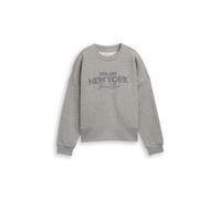 Denim Tom Tailor - Sweatshirt mit Glitzer-Effekt grey melange with glitter - Gr. - XL