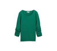 Denim Tom Tailor - Sweatshirt mit Raffungen luscious pine green - Gr. - XS