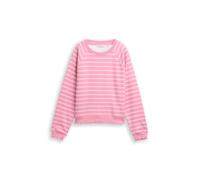 Denim Tom Tailor - Sweatshirt mit Streifenmuster pink white stripe - Gr. - S