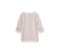 Denim Tom Tailor - Sweatshirt mit Streifenmuster rose white structured stripe - Gr. - S