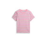 Denim Tom Tailor - T-Shirt aus Baumwolle pink blue multicolor stripe - Gr. - M