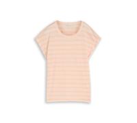 Denim Tom Tailor - T-Shirt mit Streifenmuster apricot white gradient stripe - Gr. - M
