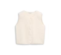 Denim Tom Tailor - Teddy Weste mit Druckknopfleiste off white - Gr. - L