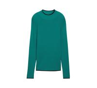 Denim Tom Tailor - Tight Fit Ripp Pullover mit Stehkragen jade green - Gr. - L