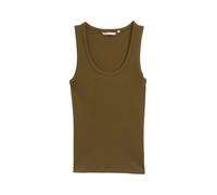 Denim Tom Tailor - Top mit Rippstruktur golden olive green - Gr. - XL