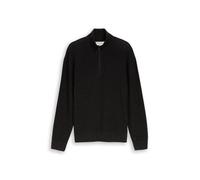 Denim Tom Tailor - Troyer Strickpullover aus Baumwolle black multicolor nep - Gr. - XL
