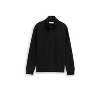 Denim Tom Tailor - Troyer Sweatshirt mit Logo-Badge black - Gr. - L