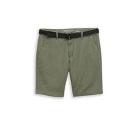 Denim Tom Tailor - TTREGULAR Chino Shorts mit Gürtel olive tonal twill structure - Gr. - XXL