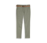 Denim Tom Tailor - TTSLIM Chino Hose mit Gürtel dusty mid olive - Gr. - 30/34