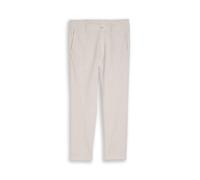 Tom Tailor Denim Straight Leg Hose aus Leinen-Baumwoll-Mix in Hellgrau Melange, Größe S