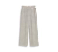 Denim Tom Tailor - Wide Leg Strickhose white black knit stripe - Gr. - S