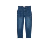 Denim trouser,boyfriend fit,cropped length, mid waist,barrel leg SOFT TOUCH DARK BLUE WASH 30/32 SOFT TOUCH DARK BLUE WASH