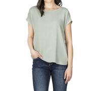 DENIMFY Bluse Damen Sommer Blusenshirt DFJule Regular Fit Rundhals Top Kurzarm Oberteil, Größe:XL, Farben:Jadeite Green