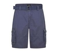 DENIMFY Cargo Shorts Herren mit Gürtel Regular Fit DFUlli Kurze Hosen Cargoshorts Sommer 100% Baumwolle, Größe:36, Farben:Grisaille Blue