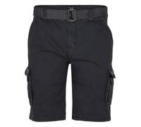 DENIMFY Cargo Shorts Herren mit Gürtel Regular Fit DFUlli Kurze Hosen Cargoshorts Sommer 100% Baumwolle, Größe:34, Farben:Anthracite Grey