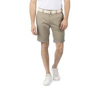 DENIMFY Chino Shorts Herren mit Gürtel Regular Fit DFLio Kurze Hosen Bermuda Shorts Knopfleiste Stretch, Größe:38, Farben:Washed Olive