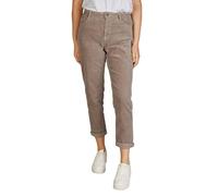 DENIMFY Cordhose Damen Mom Fit High Waist Gerades Bein Stretch DFLisa Cord Hose Pants Reißverschluss Taschen Einfarbig Blau XL, Größe:XL, Farben:Slate Grey