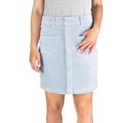 DENIMFY Cordrock Damen Midi Herbst Cord Stretch DFAlina A-Linie Midirock Knielang Taschen Knöpfe Rock Skirt, Größe:S, Farben:Vintage Jeans Blue (59205)