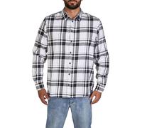 DENIMFY Flanellhemd Herren Langarm Kariert Regular Fit DFDean Hemd Holzfällerhemd Karohemd 100% Baumwolle, Größe:XXL, Farben:Dusty Olive-Black-Argan Oil Brown
